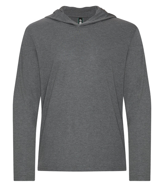 KOI® ELEMENT TRIBLEND LONG SLEEVE HOODED TEE.